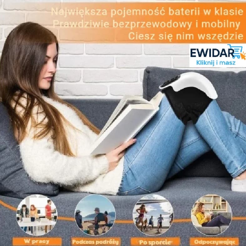 💆‍♀️ Bezprzewodowy masażer do kolan 🔥 z podczerwienią i wibracjami — skuteczna ulga w bólu, obrzękach i sztywności stawów 💪 idealny przy urazach więzadeł i napięciu mięśni