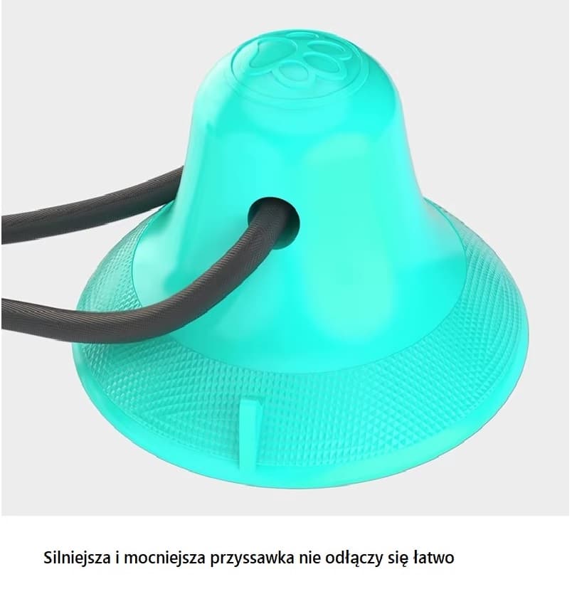 Duże zabawki piłki dla psa z przyssawką i linami – interaktywna zabawka z dzwiękiem do żucia, powolnego karmienia, czyszczenia zębów.